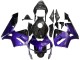 Carenados Moto Honda CBR600RR 2003-2004 - Púrpura Negro Falsificado FibraCarbono Baratos
