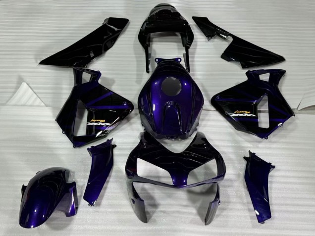 Carenados Moto Honda CBR600RR 2003-2004 - Azul Oscuro Negro Brillante Baratos