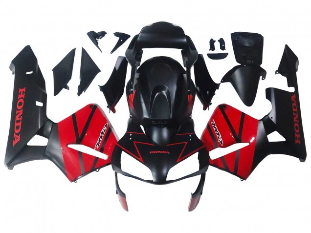 Carenados Moto Honda CBR600RR 2003-2004 - Rojo Negro Brillante Negro Mate Baratos
