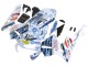 Carenados Moto Honda CBR600RR 2003-2004 - Blanco Azul Rojo Nastro Azzurro 46 Baratos