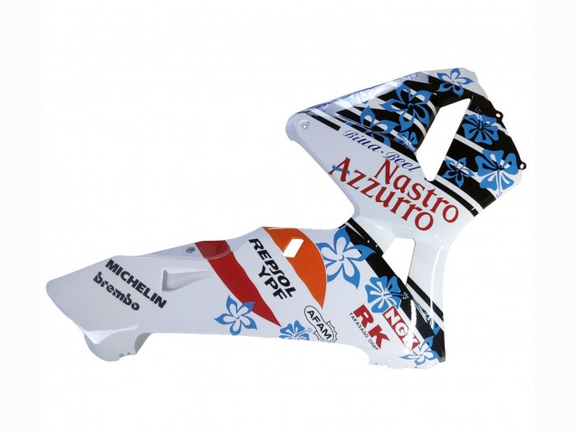 Carenados Moto Honda CBR600RR 2003-2004 - Blanco Azul Rojo Nastro Azzurro 46 Baratos