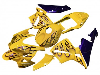 Carenados Moto Honda CBR600RR 2003-2004 - Amarillo Negro Llama Baratos