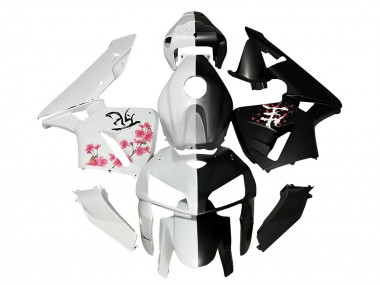 Carenados Moto Honda CBR600RR 2005-2006 - Negro Blanco Cherry Blossom Baratos