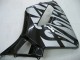Carenados Moto Honda CBR600RR 2005-2006 - Negro Brillante Gris Llama Baratos