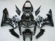 Carenados Moto Honda CBR600RR 2005-2006 - Negro Brillante Gris Llama Baratos