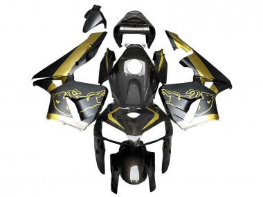 Carenados Moto Honda CBR600RR 2005-2006 - Negro Oro FibraCarbono Baratos