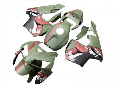 Carenados Moto Honda CBR600RR 2005-2006 - Verde Rojo Tiburón Baratos