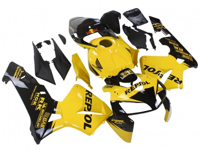 Carenados Moto Honda CBR600RR 2005-2006 - Amarillo Negro Repsol Baratos