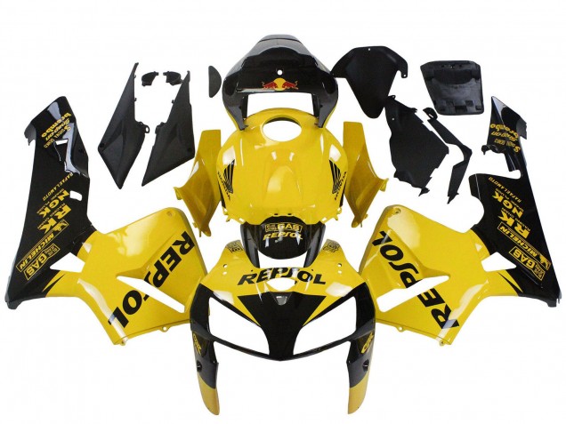 Carenados Moto Honda CBR600RR 2005-2006 - Amarillo Negro Repsol Baratos