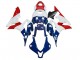 Carenados Moto Honda CBR600RR 2007-2008 - Blanco Azul Rojo Estrella Baratos
