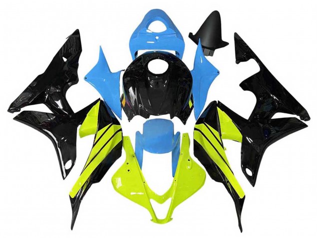 Carenados Moto Honda CBR600RR 2007-2008 - Azul Amarillo Negro Brillante Baratos