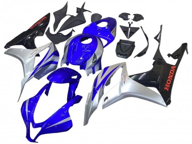 Carenados Moto Honda CBR600RR 2007-2008 - Plata Azul Negro Brillante Carrera Baratos