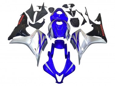 Carenados Moto Honda CBR600RR 2007-2008 - Plata Azul Negro Brillante Carrera Baratos