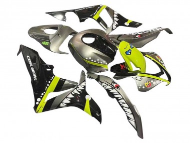 Carenados Moto Honda CBR600RR 2007-2008 - Gris Fluorescent Amarillo Tiburón Baratos