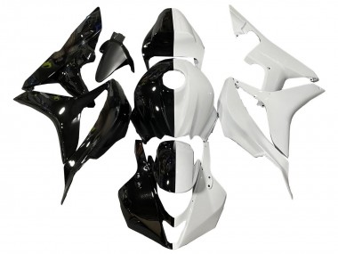 Carenados Moto Honda CBR600RR 2007-2008 - Blanco Negro Brillante Dividir Baratos