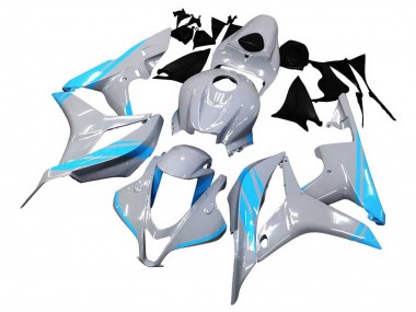 Carenados Moto Honda CBR600RR 2007-2008 - Gris Brillante Azul Claro Baratos