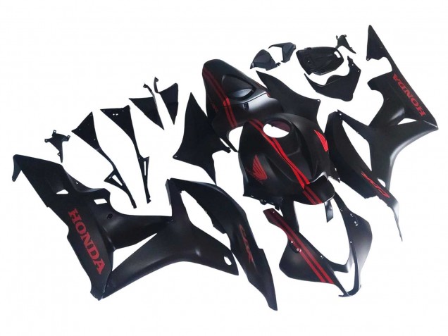 Carenados Moto Honda CBR600RR 2007-2008 - Negro Mate Rojo Baratos