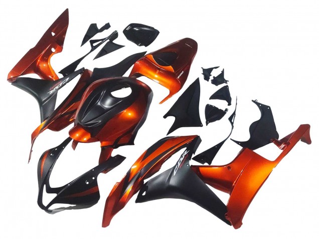 Carenado Moto Honda CBR600RR 2007-2008 - Naranja Negro Mate Baratos