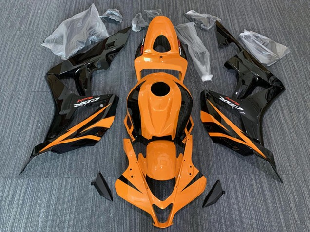 Carenados Moto Honda CBR600RR 2007-2008 - Naranja Negro Brillante Carrera Baratos