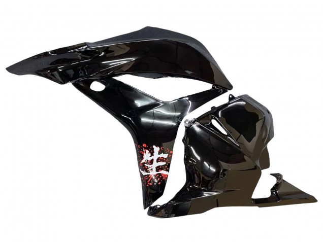 Carenados Moto Honda CBR600RR 2009-2012 - Blanco Cherry Blossom Negro Brillante Baratos