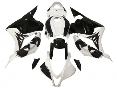 Carenado Moto Honda CBR600RR 2009-2012 - Blanco Negro Brillante Baratos
