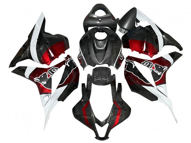 Carenados Moto Honda CBR600RR 2009-2012 - Blanco Rojo Negro FibraCarbono Baratos