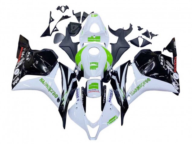 Carenados Moto Honda CBR600RR 2009-2012 - Blanco Verde Negro Brillante Hannspree Baratos