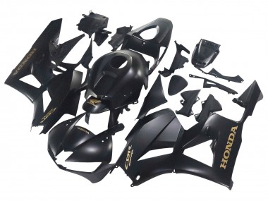 Carenados Moto Honda CBR600RR 2013-2023 - Negro Mate Oro Calcomanías Baratos