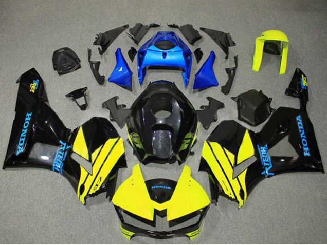 Carenados Moto Honda CBR600RR 2013-2023 - Azul Amarillo Negro Brillante Baratos