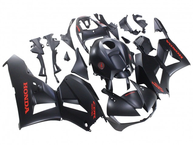 Carenados Moto Honda CBR600RR 2013-2023 - Negro Mate Rojo Calcomanías Baratos