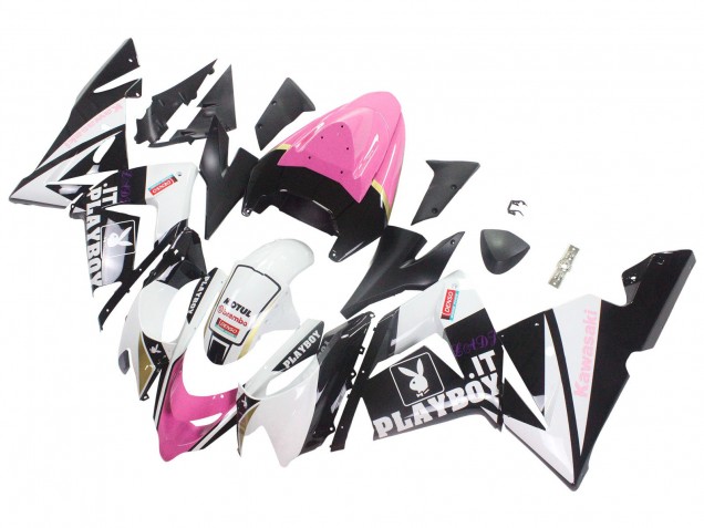 Carenados Moto Kawasaki ZX10R 2004-2005 - Negro Rosa Blanco Playboy Motul Baratos