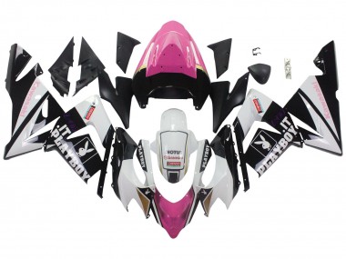Carenados Moto Kawasaki ZX10R 2004-2005 - Negro Rosa Blanco Playboy Motul Baratos