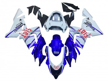 Carenados Moto Kawasaki ZX10R 2004-2005 - Azul Brillante Blanco Fiat Motul Baratos