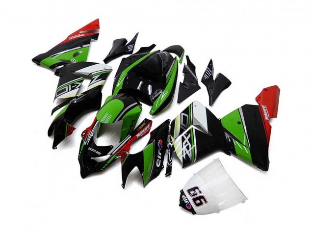 Carenados Moto Kawasaki ZX10R 2004-2005 - Blanco Negro Verde Elf Baratos