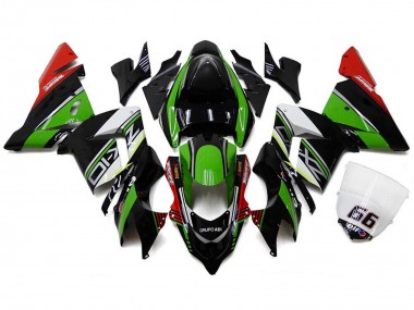 Carenados Moto Kawasaki ZX10R 2004-2005 - Blanco Negro Verde Elf Baratos