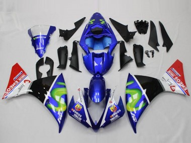 Carenados Moto Yamaha YZF R1 2012-2014 - Azul Blanco Rojo Negro Brillante Verde ENEOS Yamalube Baratos
