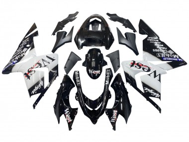 Carenados Moto Kawasaki ZX10R 2004-2005 - Blanco Negro West Ninja Baratos
