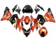 Carenados Moto Kawasaki ZX10R 2004-2005 - Burnt Naranja Negro Monstruo Elf Baratos