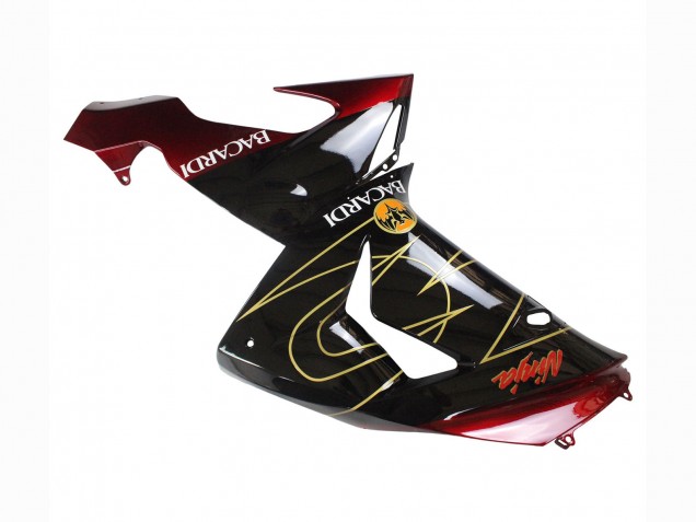 Carenados Moto Kawasaki ZX10R 2006-2007 - Negro Rojo Oro BACARDI Baratos