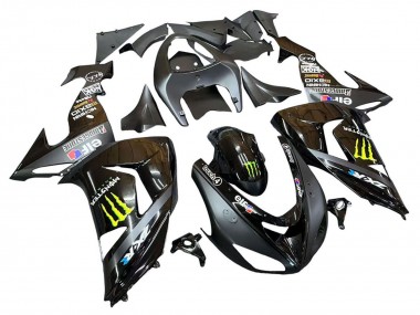 Carenados Moto Kawasaki ZX10R 2006-2007 - Gris Amarillo Negro Brillante Monstruo Elf Baratos