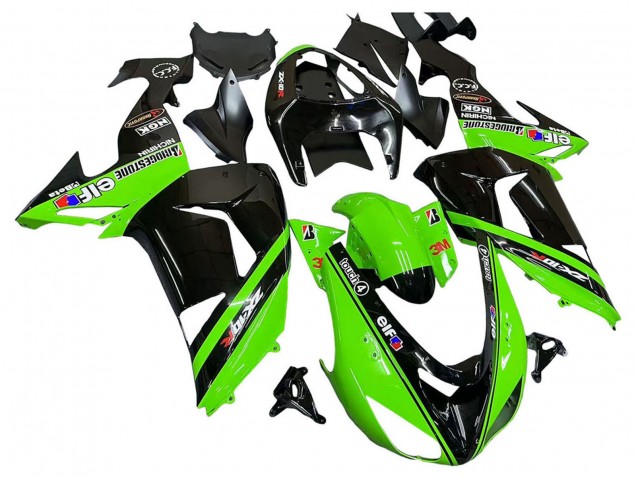 Carenados Moto Kawasaki ZX10R 2006-2007 - Verde Negro Elf Touch4 3M Baratos