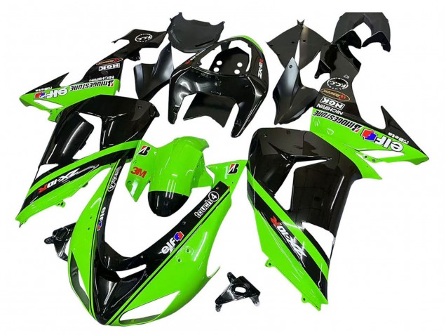 Carenados Moto Kawasaki ZX10R 2006-2007 - Verde Negro Elf Touch4 3M Baratos