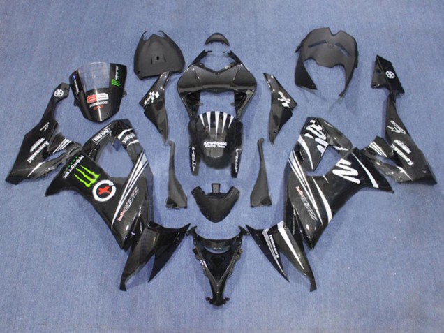 Carenados Moto Kawasaki ZX10R 2006-2007 - Negro Mate Blanco Verde Monstruo Baratos