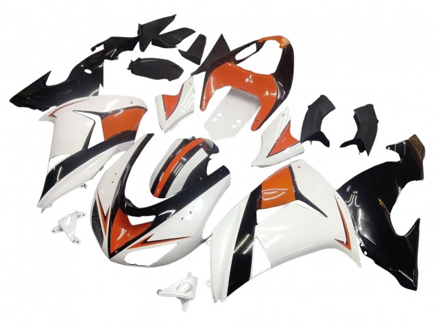 Carenados Moto Kawasaki ZX10R 2006-2007 - Blanco Naranja Negro Baratos