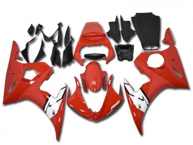 Carenados Moto Yamaha YZF R6 2003-2004 - Rojo Blanco Baratos