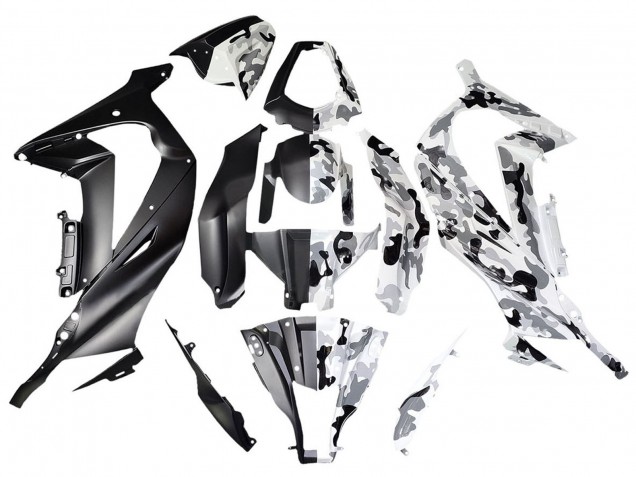 Carenados Moto Kawasaki ZX10R 2008-2010 - Blanco Negro Dividir Baratos