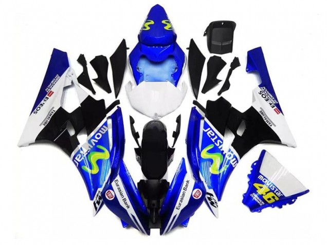 Carenados Moto Yamaha YZF R6 2006-2007 - Azul Blanco Negro Verde MoviStar ENEOS Yamalube 46 Baratos