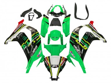 Carenados Moto Kawasaki ZX10R 2011-2015 - Verde Amarillo Negro Blanco Elf Monstruo Baratos