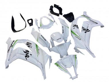 Carenados Moto Kawasaki ZX10R 2011-2015 - Blanco Verde Raya Negro Ninja Baratos