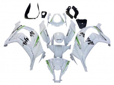 Carenados Moto Kawasaki ZX10R 2011-2015 - Blanco Verde Raya Negro Ninja Baratos